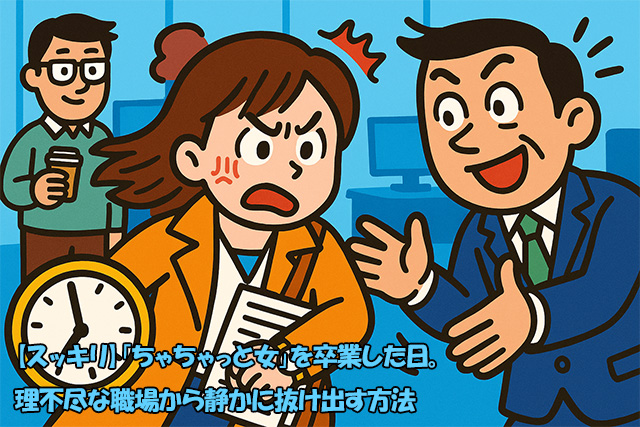 【スッキリ】「ちゃちゃっと女」を卒業した日。理不尽な職場から静かに抜け出す方法