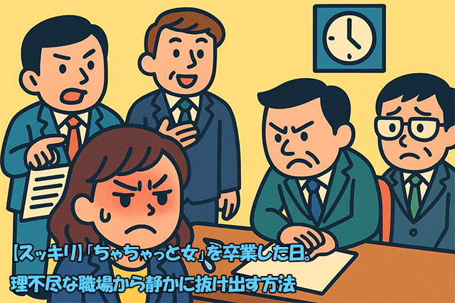 【スッキリ】「ちゃちゃっと女」を卒業した日。理不尽な職場から静かに抜け出す方法