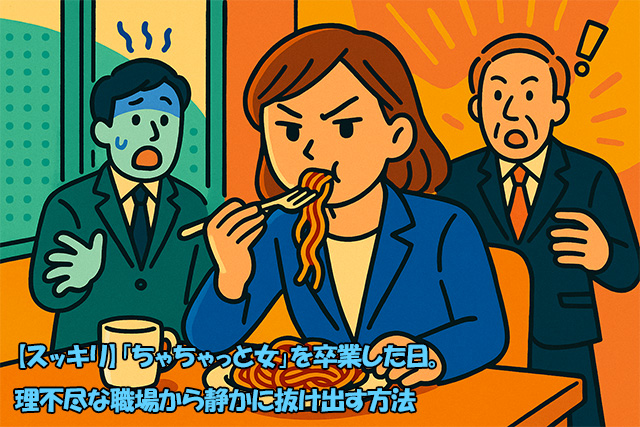【スッキリ】「ちゃちゃっと女」を卒業した日。理不尽な職場から静かに抜け出す方法