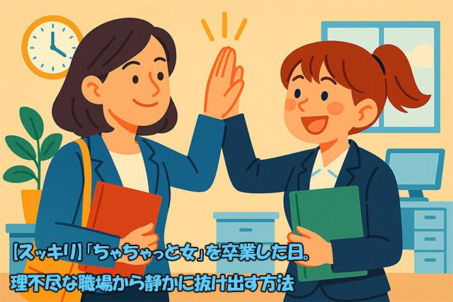 【スッキリ】「ちゃちゃっと女」を卒業した日。理不尽な職場から静かに抜け出す方法