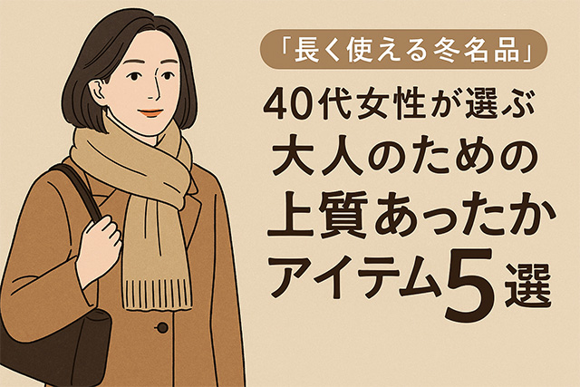 40代女性が選ぶ“長く使える冬名品”5選｜大人のための上質あったかアイテム