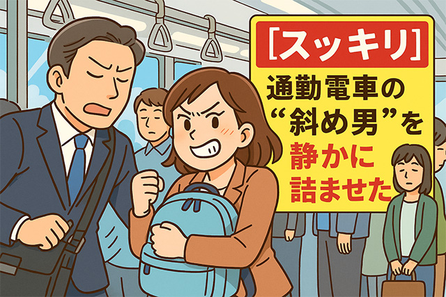 【スッキリ】通勤電車の“斜め男”を静かに詰ませた朝